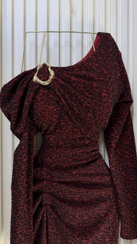 فستان ناعم ليكرا مطاط