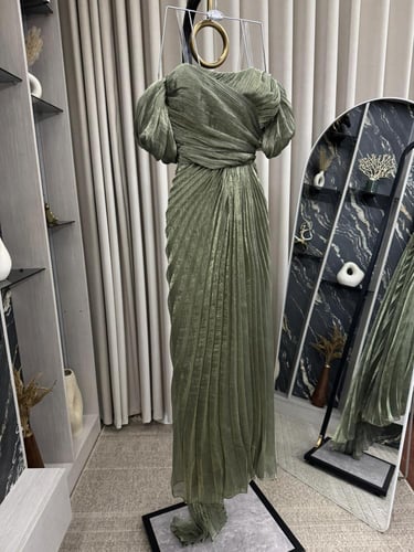 فستان سهره زيتي