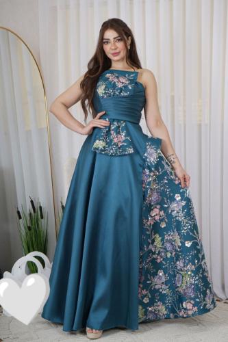 فستان سهره تركوازي