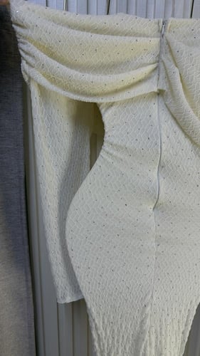 فستان سهره سكري تطريز ناعم