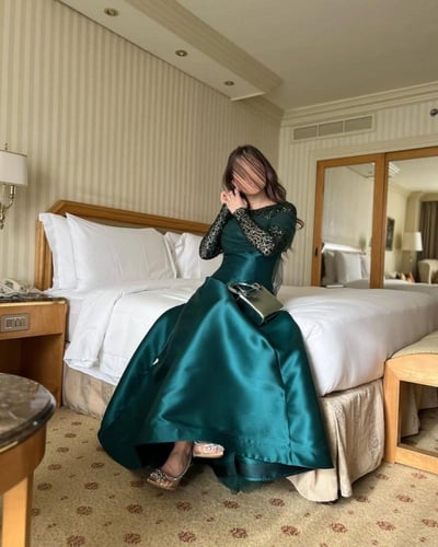 فستان سهره اخضر