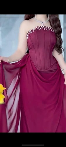 فستان بالون البرقندي