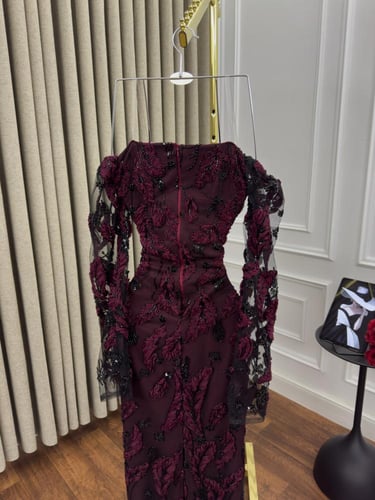 فستان سهره خمري