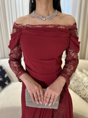 فستان سهره برغندي