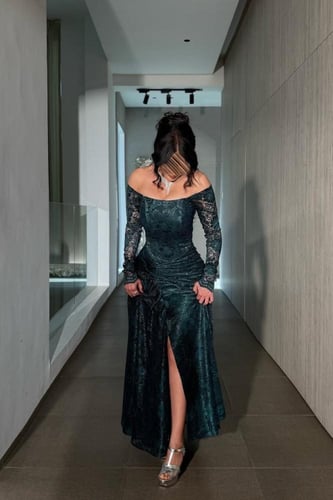 فستان ناعم أسود داك