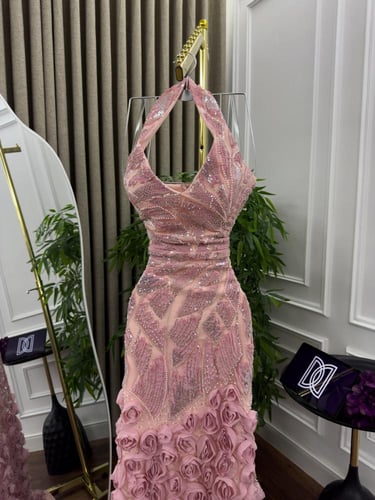 فستان سهره وردي