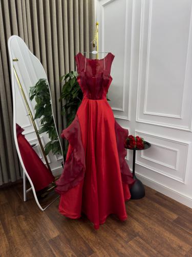 فستان ناعم احمر