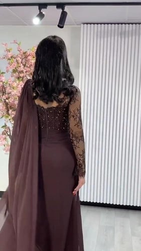 فستان سهره بني