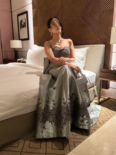 فستان سهره زيتي