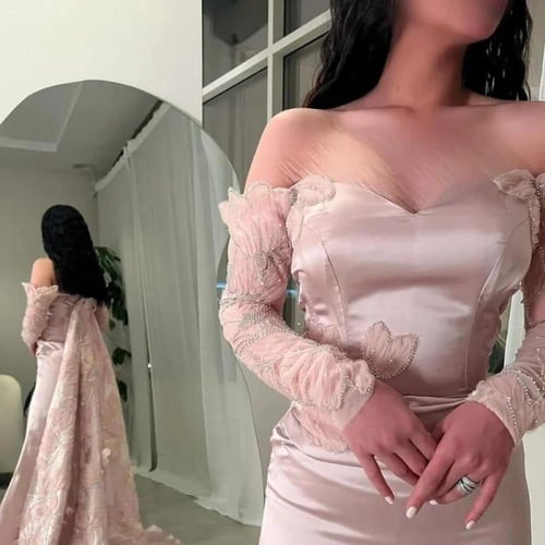 فستان سهره وردي فاتح