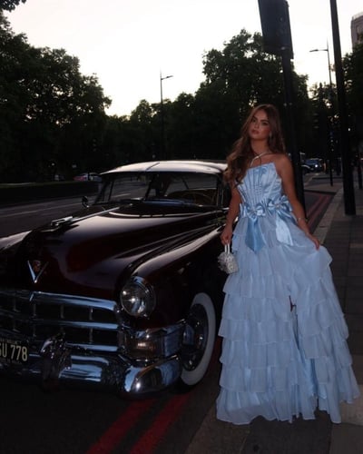 فستان سهره السماوي الفاخر