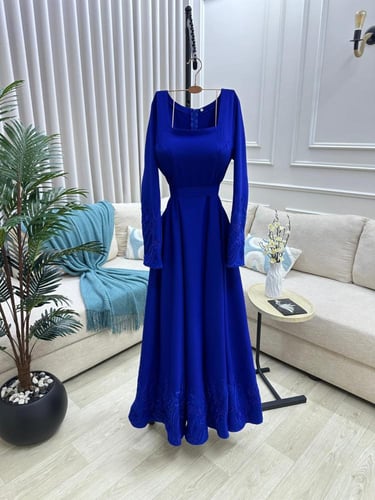 فستان ناعم ازرق