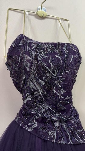 فستان سهر بنفسجي غامق