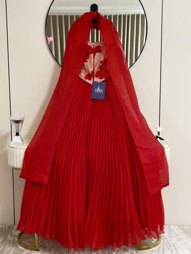 فستان سهره احمر غامق