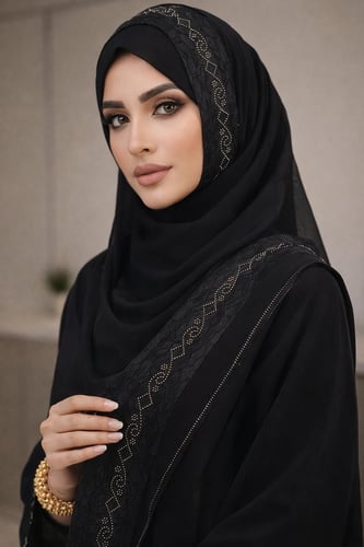طرحة فخمة بتفاصيل راقية تصميم أنيق يجمع بين النعوم...