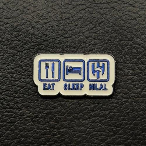 ستيكر معدن " EAT . SLEEP . HILAL “