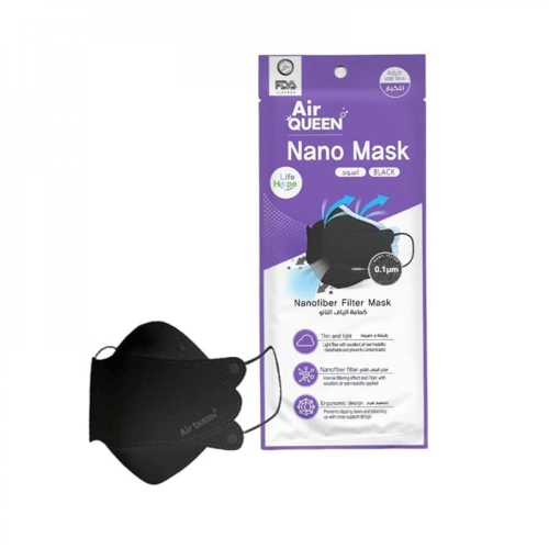 كمامة وجه بتقنية النانو من ايركوين اللون اسود