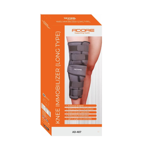 مثبت ركبة طويل طبي (Knee Immobilizer) | تثبيت كامل...