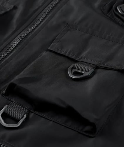 جاكيت بوليستر التكتيكي بتصميم عسكري متين، بسحاب، و...