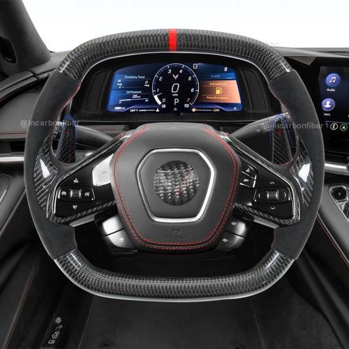 Chevrolet Corvette C8 (2020+) Racing Black Carbon Fiber Paddle Shifters