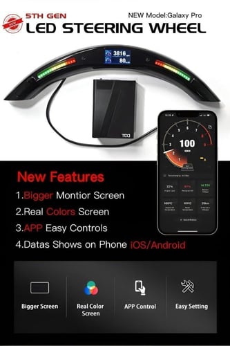 Ford Mustang (2015+) دركسون LED كاربون فايبر قابل...