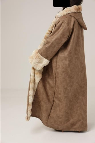 فروة نسائي | جلد | فرو الأرنب | بني فاتح