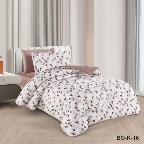 مفرش مايكروفايبر مفرد ونص (4 قطع)