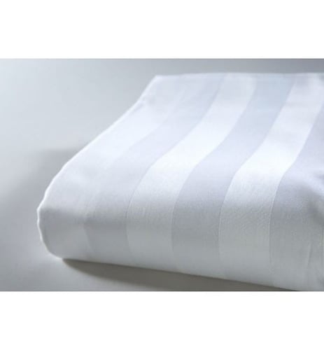 غطاء سرير مطاط فندقي مقلم مزدوج