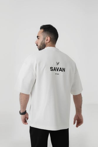 تيشيرت اوڤر سايز (أبيض)