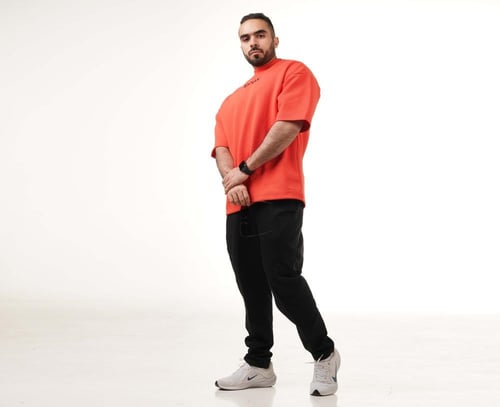 تيشيرت اوڤر سايز (برتقالي)