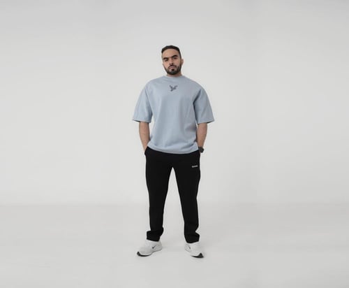 تيشيرت اوڤر سايز ( أزرق فاتح )