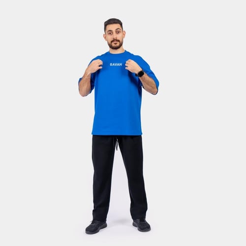 تيشيرت اوڤر سايز ( أزرق )