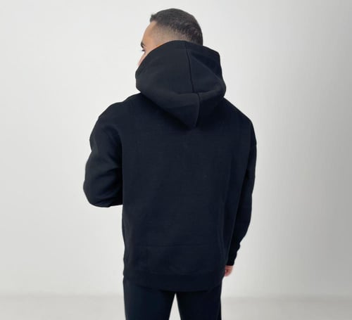 هودي باللون الأسود والبرتقالي ( دبل كاب )