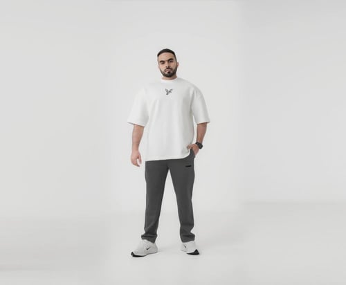 بنطال اوفر سايز (رمادي)