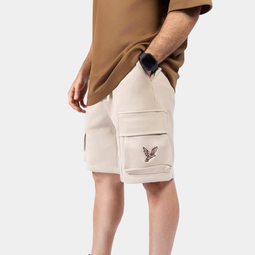 شورت اوفر سايز بجيوب جانبية ( بيج )