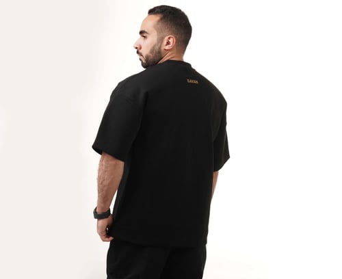 تيشيرت اوڤر سايز (أسود)