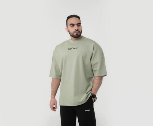 تيشيرت اوڤر سايز (أخضر فاتح)