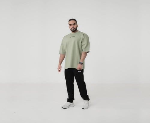 تيشيرت اوڤر سايز (أخضر فاتح)