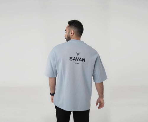 تيشيرت اوڤر سايز ( أزرق فاتح )