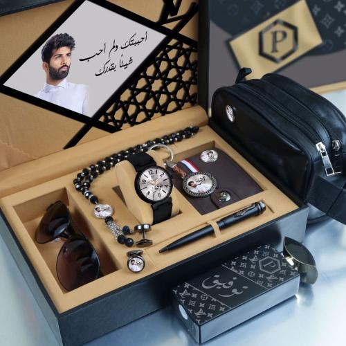 أطقم ساعات رجالية بتصميم عصري حديث مع مجموعة إكسسو...