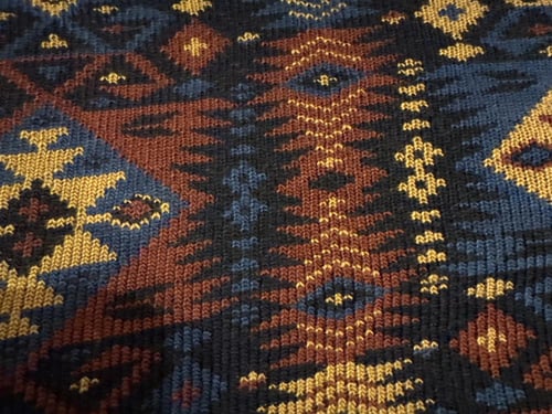 معطف نسائي تريكو جاكارد مزخرف من خيوط الأكريليك عا...