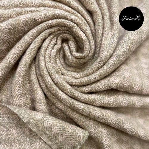 شال كشميري أصلي تطريز خاكي مع زهري فاتح نعومة فائق...