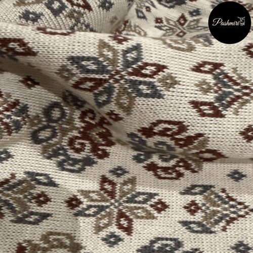 معطف نسائي تريكو جاكارد مزخرف من خيوط الأكريليك عا...