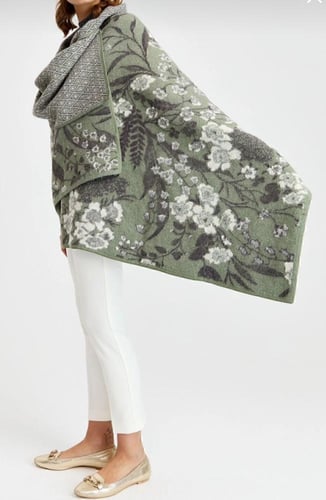 شال فرو أرنب طبيعي ناعم مع صوف كشميري وتركي لون فس...