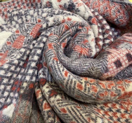 شال فرو أرنب طبيعي ناعم مع صوف كشميري وتركي لون ما...