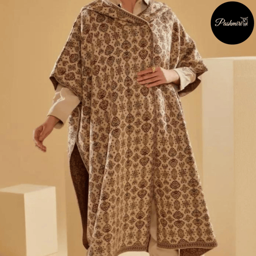 معطف نسائي تريكو جاكارد مزخرف من خيوط الأكريليك عا...