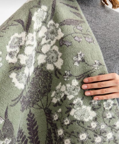 شال فرو أرنب طبيعي ناعم مع صوف كشميري وتركي لون فس...