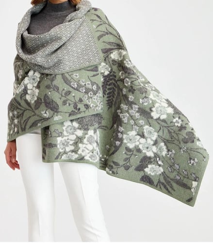 شال فرو أرنب طبيعي ناعم مع صوف كشميري وتركي لون فس...