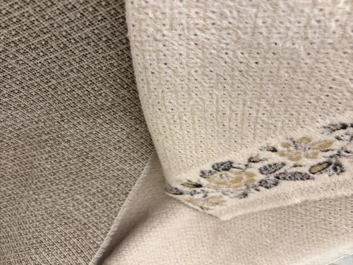 شال فرو أرنب طبيعي ناعم مع صوف كشميري وتركي لون بي...