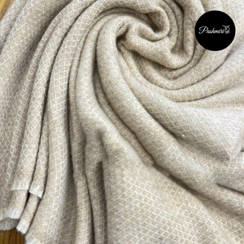 شال كشميري أصلي تطريز معينات صغيرة جدًا سكري مع عس...